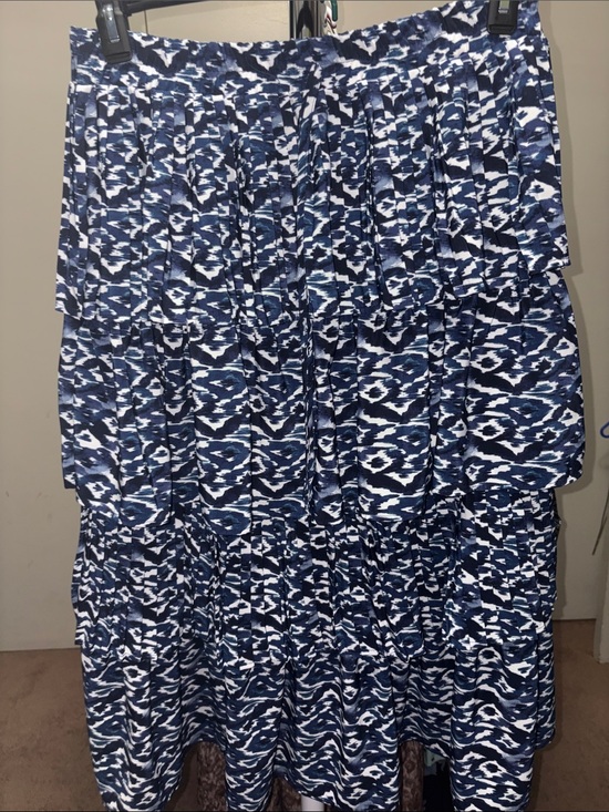 Alice Blue Dresses & Skirts - Alice Blue Navy and White Tiered Print Skirt